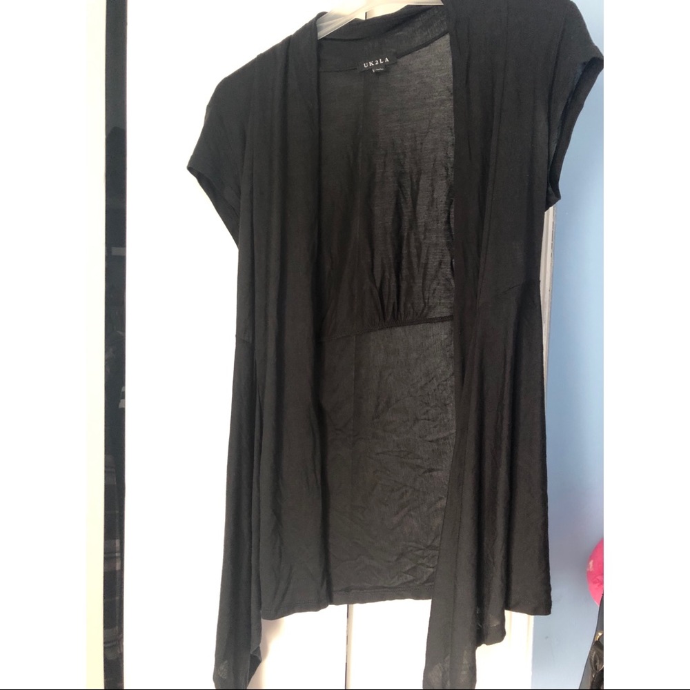 black cardigan